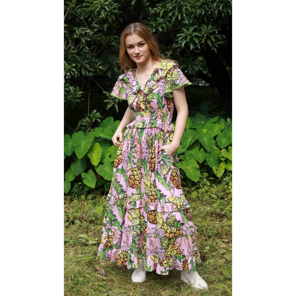 NEW MAUDE VIVANTE ana dress in pineapples